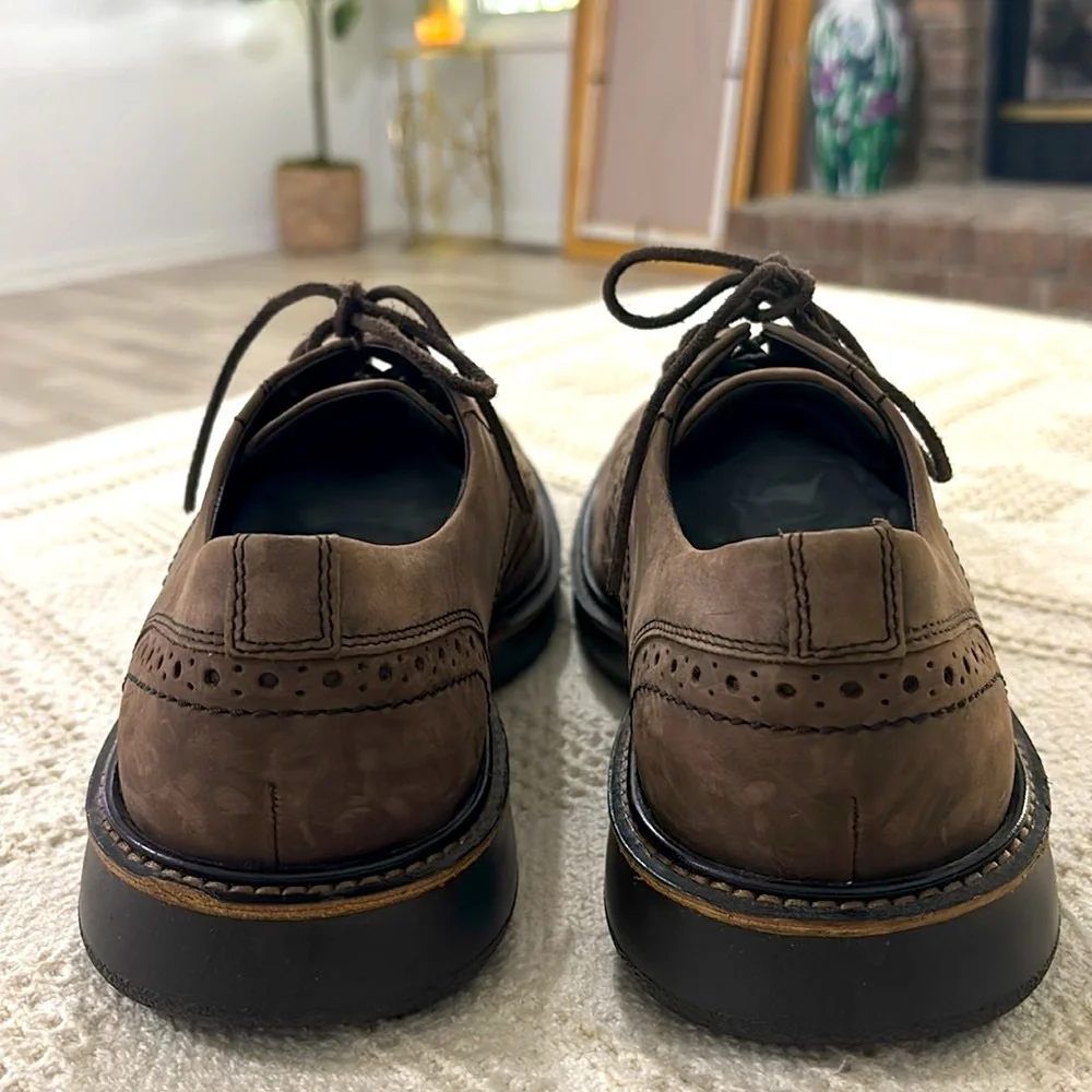 ECCO‎ Men's Lhasa Brogue Tie Oxford Leather Dress Shoes NWOB Size 9